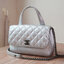 Chanel Silver Calfskin CoCo Twin RHW
