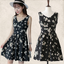 Dress4109 เดรสคอวีทรงสวยลายดอกไม้ มีซิปหลังใส่ง่าย มีซับในอย่างดี ผ้าชีฟองเนื้อดีเกรดพรีเมียม งานสวยใส่ง่ายน่ารักมาก **พร้อมส่งสีดำสีเดียวค่ะ
