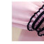 Blouse4049 เสื้อแขนยาวสีชมพู คอผูกโบว์ลูกไม้เพิ่มดีเทลความน่ารัก ผ้าโพลีเนื้อดีนุ่มหนามีน้ำหนักทิ้งตัว