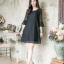 เดรสลูกไม้แขนกระดิ่ง ทรงปล่อยใส่สบาย มีซับในทั้งตัวนะจ้า ราคา 290 บาท