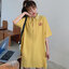 Dress4690 เดรสโปโลไซส์ใหญ่สาวอวบทรงปล่อยโอเวอร์ไซส์สีพื้นเหลืองมัสตาร์ด ผ้าคอตตอนเกรดพรีเมียมเนื้อดีหนานุ่มยืดหยุ่นสูงใส่สบาย งานสวยใส่ง่ายน่ารักมาก