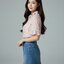 🦋 Blouse3720 เสื้อเชิ้ตลายสก็อตแขนสามส่วนระบาย คอปกปักผีเสื้อ เพิ่มมิติและความพิเศษไม่ซ้ำใคร ดีไซน์หวานละมุนกำลังดี
