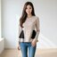 Blouse1804 เสื้อแฟชั่นแขนยาวแต่งระบาย ซิปหลังใส่ง่าย ผ้าไหมอิตาลีเนื้อดีนุ่มใส่สบาย งานสวยใส่เที่ยว/ใส่ทำงานได้ มี 4 สี น้ำเงิน, โอลด์โรส, เขียว, น้ำตาล