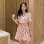 Dress4677 เดรสชีฟองลายดอกไม้ ทรงคอวีป้าย ชายระบาย มีซับในอย่างดี แต่งสายรูดช่วงกระโปรงเก๋ๆ ดูมีดีเทล ผ้าชีฟองเนื้อดีนุ่มมีน้ำหนักใส่สบาย งานสวยผ้านุ่มน่าใส่ ทรงนี้ใส่ได้เรื่อยๆ ใส่ทำงาน/ใส่เที่ยว ชุดเดียวเอาอยู่ **พร้อมส่งสีเขียวสีเดียวค่