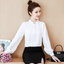 Blouse3985 เสื้อแขนยาวกระดุมข้อมือ ทรงคอปืนแต่งอะไหล่สวยหรู ผ้าชีฟองเกรดพรีเมียมเนื้อดีมีน้ำหนักทิ้งตัวผ้านุ่มใส่สบายไม่ยับง่าย งานดีผ้าดีเหมือนราคาหลักพัน แมทช์กับกระโปรงหรือกางเกงก็เข้า ใส่ทำงานได้ มี 2 สี ฟ้า, ขาว
