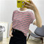 Blouse3910 เสื้อแฟชั่นนำเข้า เสื้อไหมพรมลายริ้วโทนสีขาวแดง งานผ้าไหมพรมเนื้อดีนุ่มเนียนยืดขยายได้เยอะมาก ผ้ามีน้ำหนักทิ้งตัว ทรงปล่อยใส่สบาย งานสวยใส่ง่ายน่ารักมาก แมทช์กับอะไรก็เข้า