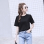 🖤 Blouse3635 เสื้อยืดตัวเด็ด เรียบเท่ใส่ง่าย ไม่มีเอาท์! เสื้อยืดสีดำคอกลมแขนสั้น ผ้าคอตตอนเนื้อดีหนานุ่ม ยืดหยุ่น ใส่สบาย