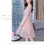 Dress4569 เดรสยาวลูกไม้แขนสามส่วนระบายผูกโบว์ คอและช่วงเอวแต่งลูกไม้ฉลุ ซิปหลัง มีซับในอย่างดี ทรงคอวีใส่แล้วดูผอมเพรียว งานดีทรงดีสวยหวานละมุน ใส่ทำงาน/ใส่ออกงานได้ มี 2 สี ฟ้า, ชมพู