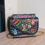 Louis Vuitton Black Calfskin Embroidered New Wave Chain MM