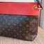 Louis Vuitton Red Calfskin/ Monogram Tuileries Besace Bag