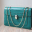 Bvlgari Green Smooth Calfskin Serpenti Forever Flap GHW