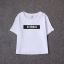 Blouse3798 เสื้อยืดครอปผ้าคอตตอนสแปนเด็กซ์เนื้อดีสีขาว แต่งแถบป้ายเก๋ๆ งานน่ารักผ้านุ่มใส่สบายยืดหยุ่นสูง แมทช์กับอะไรก็เข้า