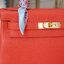 Hermes Orange Poppy Togo Leather Kelly 28 GHW