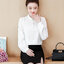 Blouse3985 เสื้อแขนยาวกระดุมข้อมือ ทรงคอปืนแต่งอะไหล่สวยหรู ผ้าชีฟองเกรดพรีเมียมเนื้อดีมีน้ำหนักทิ้งตัวผ้านุ่มใส่สบายไม่ยับง่าย งานดีผ้าดีเหมือนราคาหลักพัน แมทช์กับกระโปรงหรือกางเกงก็เข้า ใส่ทำงานได้ มี 2 สี ฟ้า, ขาว