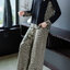 Set_bt1802 ชุดเซ็ท 2 ชิ้น(เสื้อ+กางเกง) เสื้อแขนยาวสีดำตัดต่อลายเส้น กางเกงขายาวทรงขากว้างเอวยางยืดลายเส้นสีน้ำตาล มีกระเป๋าข้าง ผ้าสูททอลายเนื้อดีเรียบสวยอยู่ทรงไม่ยับง่าย งานเซ็ทสองชิ้นเข้าชุด มีความเรียบหรูดูดี ใส่เที่ยว/ใส่ทำงานได้