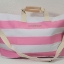 Victoria's Secret Getaway Bag Vintage Grey Stripe (สีชมพูลายขาว) *ลดราคา มีตำหนิ