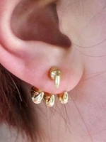 พร้อมส่ง ต่างหูเก๋ๆ สีทอง